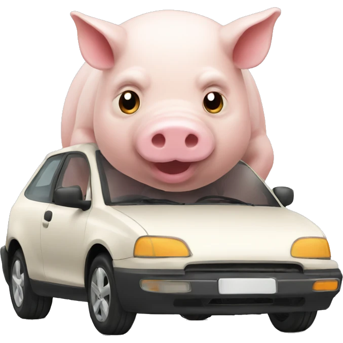Car de cerdito emoji