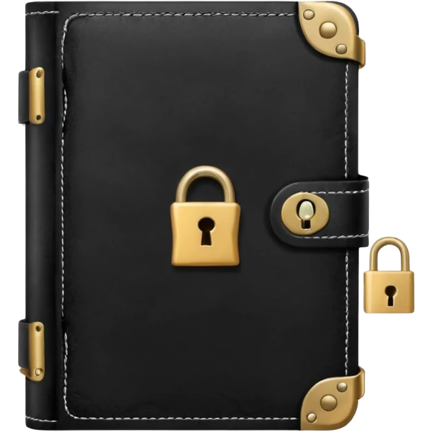 emo diary with a lock emoji