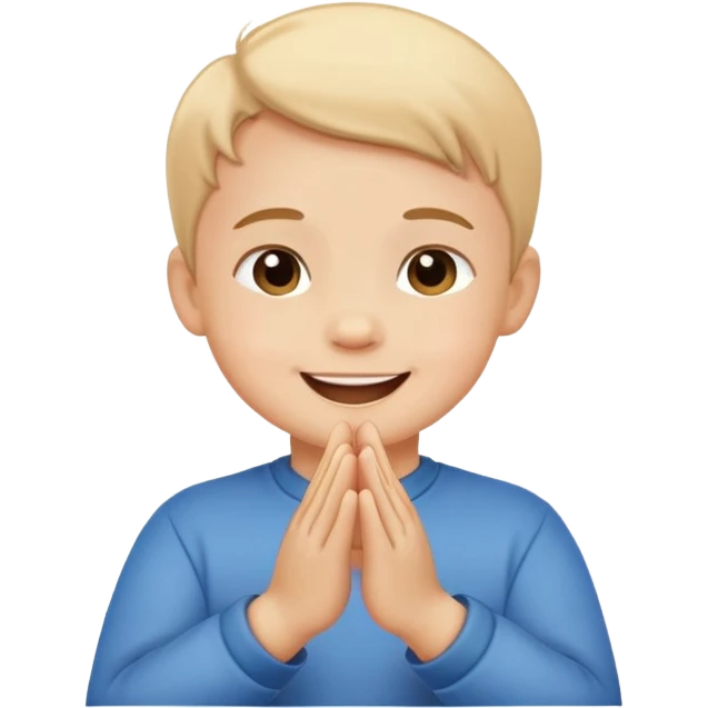 child clapping hands, cheerful and encouraging emoji
