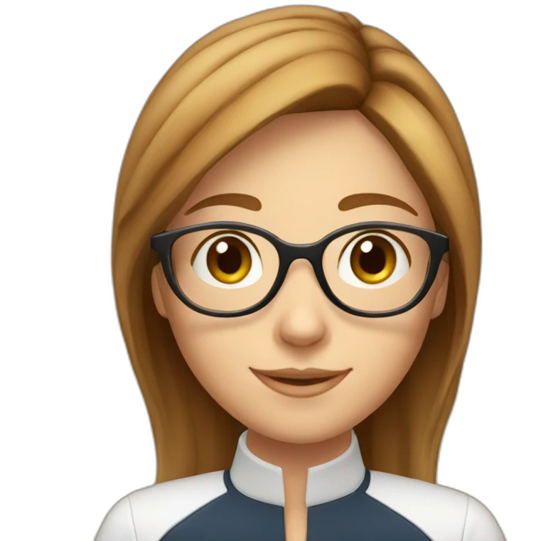 culina smart girl with glasses emoji