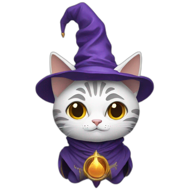 cat wizard flat emoji
