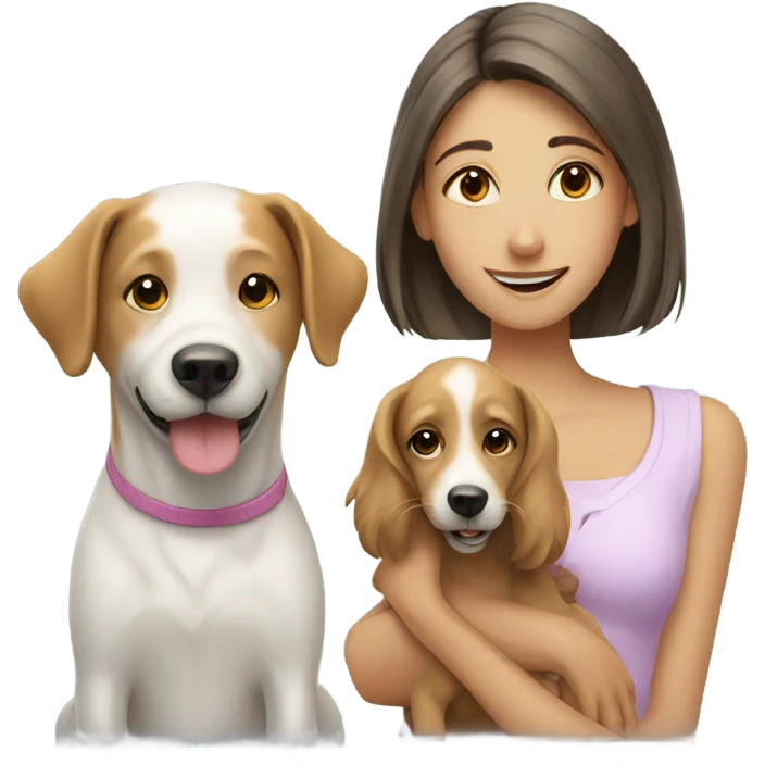 dog with girl emoji