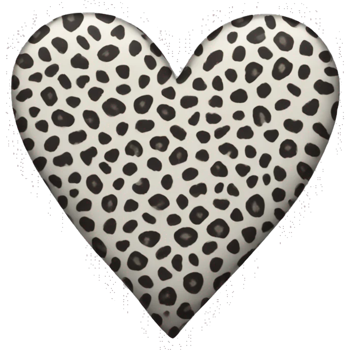 leopard grey print heart emoji