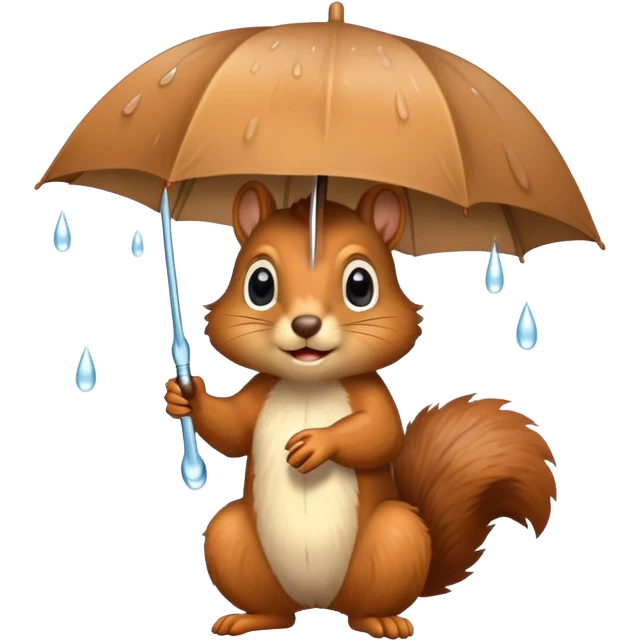 Squirrel being rained on emoji