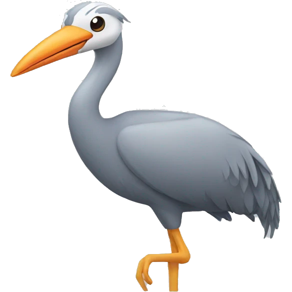 crane with a mustache emoji