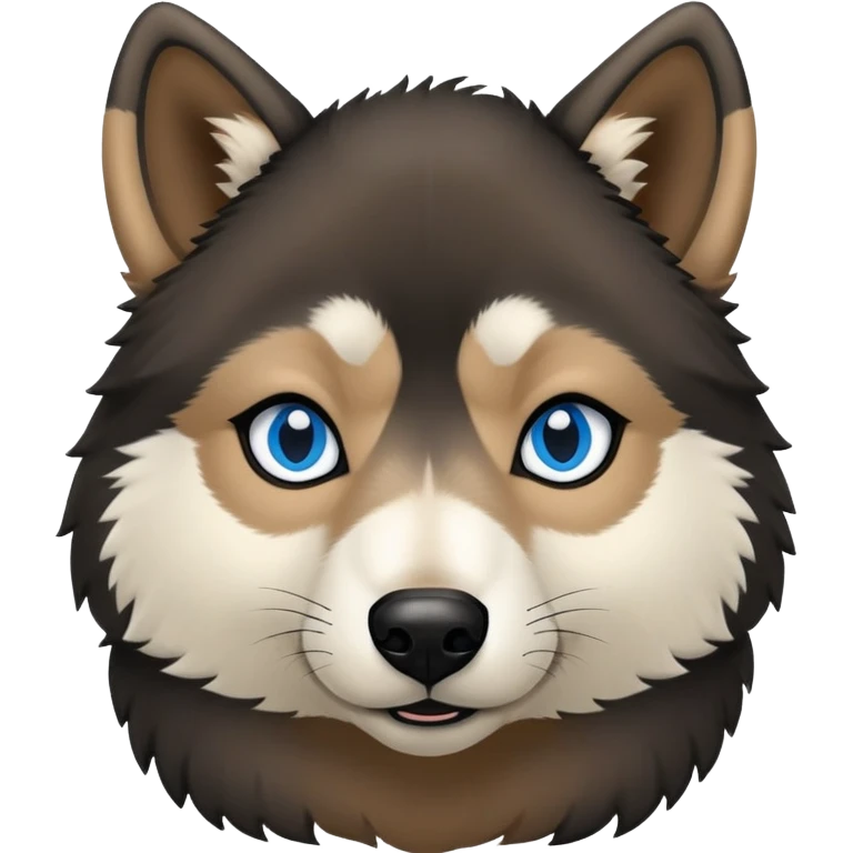 Wooly agouti husky with blue eyes and some black fur emoji