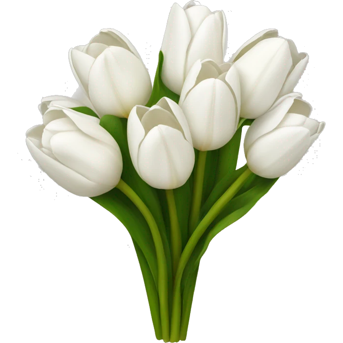 white tulip bouquet  emoji