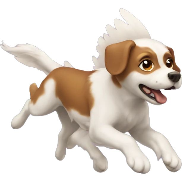 Flying dog emoji