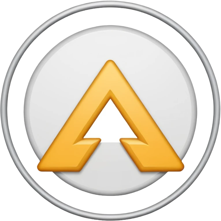 Halka içerisinde ters duran V harfi  emoji