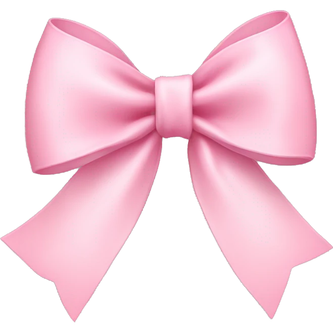 light pink ribbon bow emoji