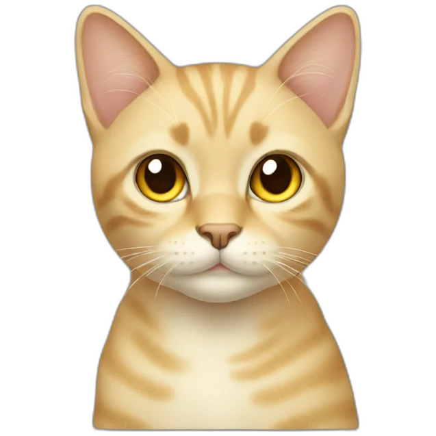 Blond cat short hair emoji