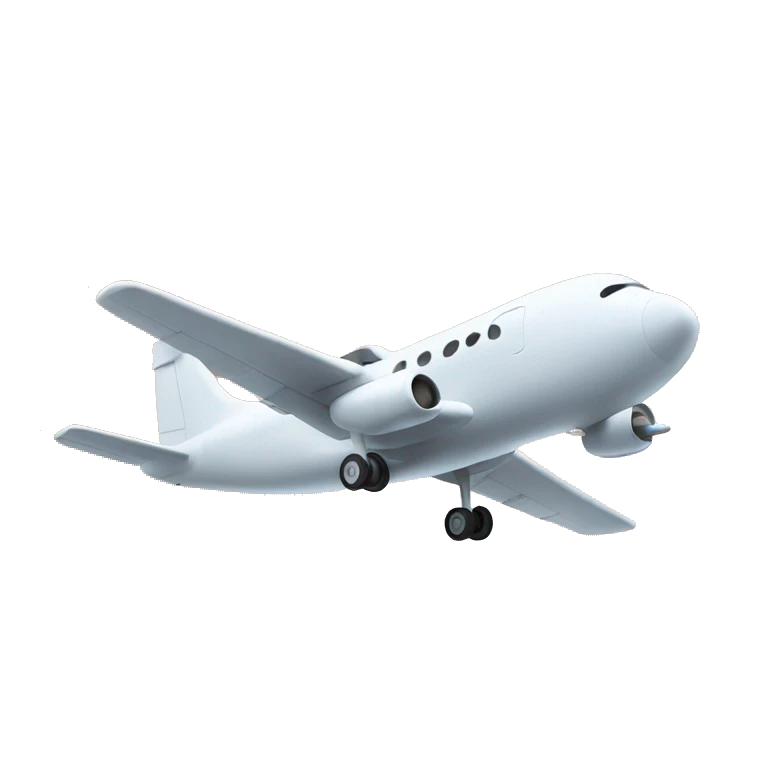 Aeroplane flying in clouds emoji