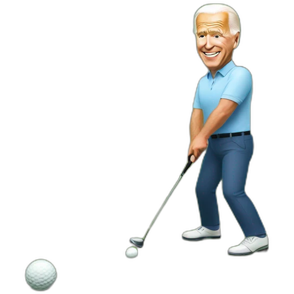 Joe Biden playing golf emoji
