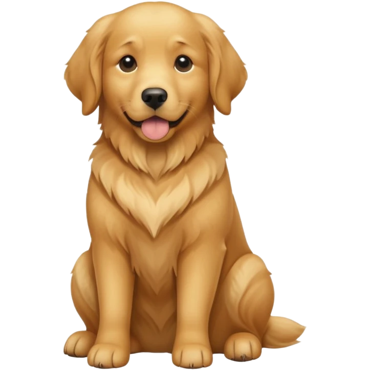Golden retierver assis  emoji