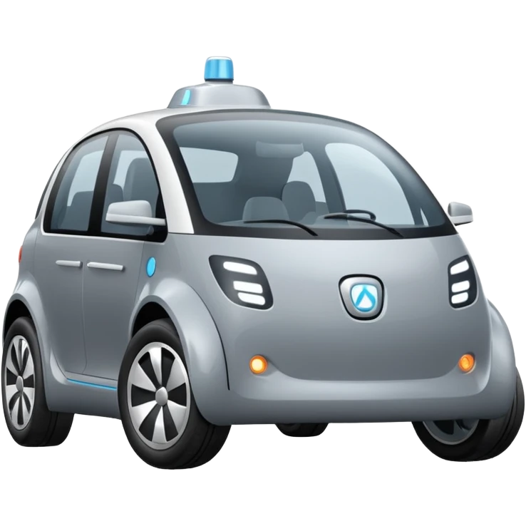 extra big gray Modern autonomous electric car emoji