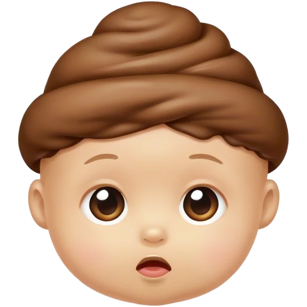 baby with poop on head emoji