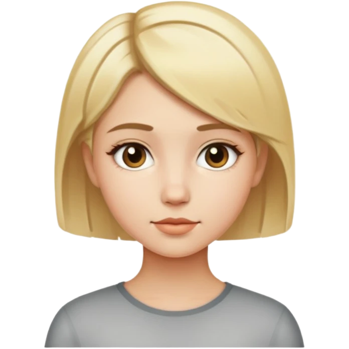 Girl with short blonde hair highlights  emoji