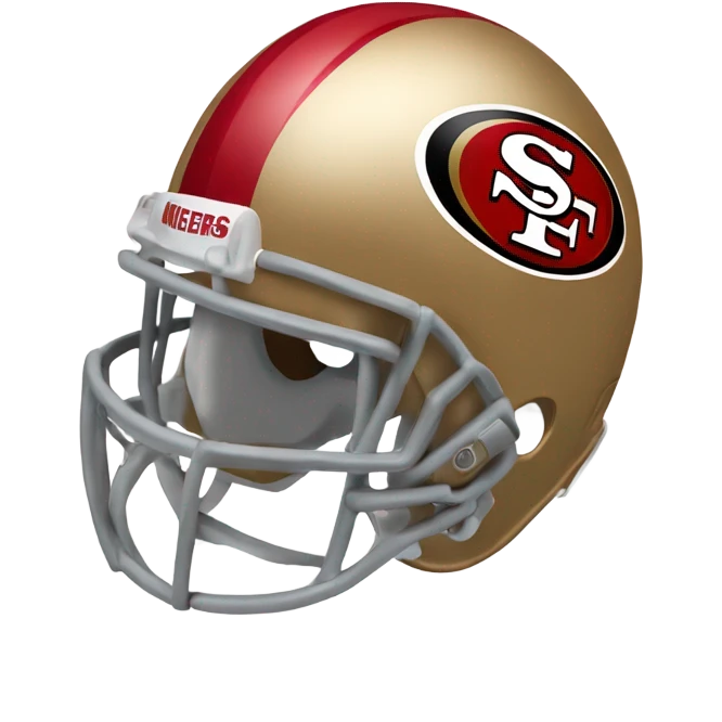 49ers helmet and football  emoji