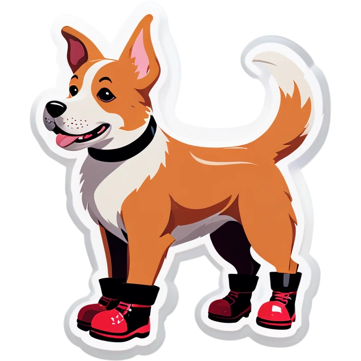 Perro con botas  emoji
