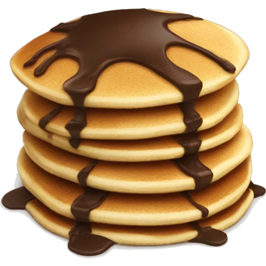 Pancakes with chocolate emoji