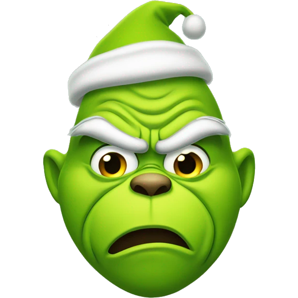Grinch with pimples  emoji