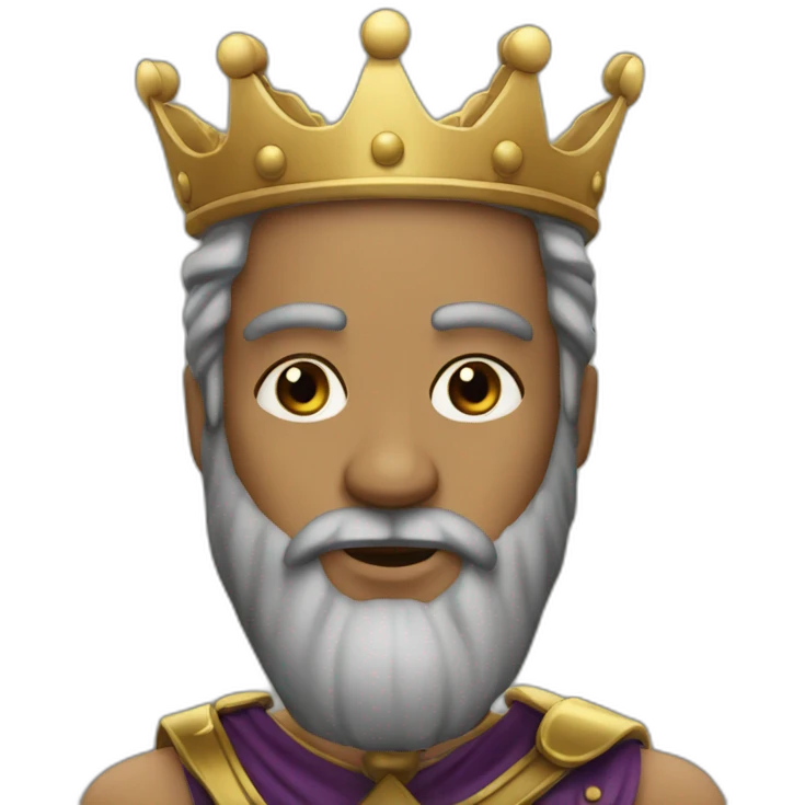 King xerxes with a beard emoji