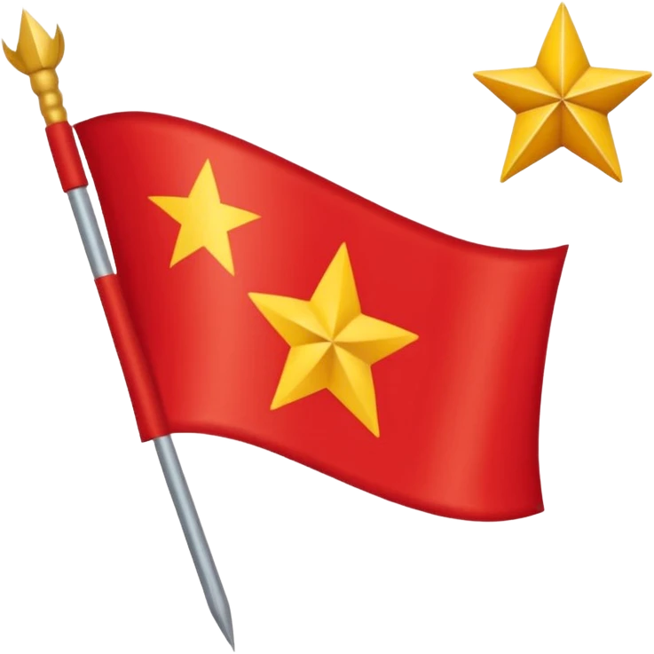bandera de la Unión Soviética ondeando emoji