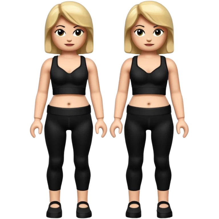legging brassière noir gonflé ventre femme lego personnage emoji