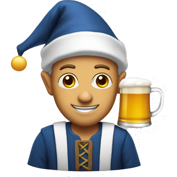 beer elf with sail hat emoji