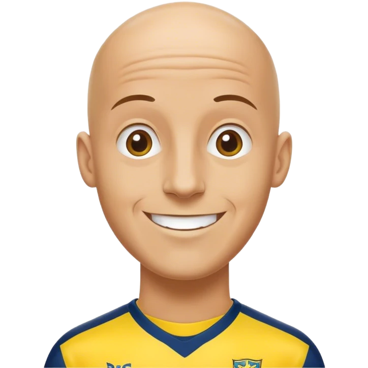 Happy Brøndby fan Bald emoji
