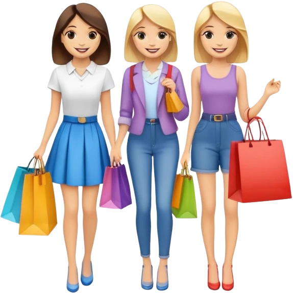 2 friends shopping emoji
