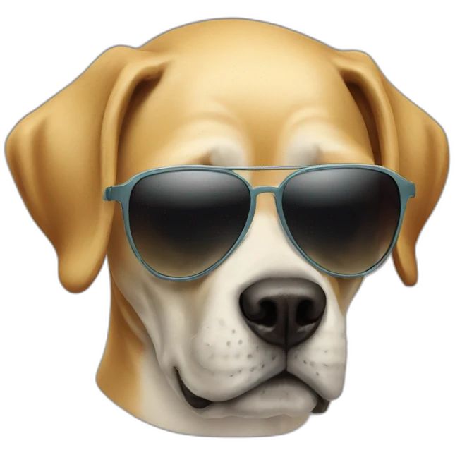a skull with sunglasses en a dog emoji