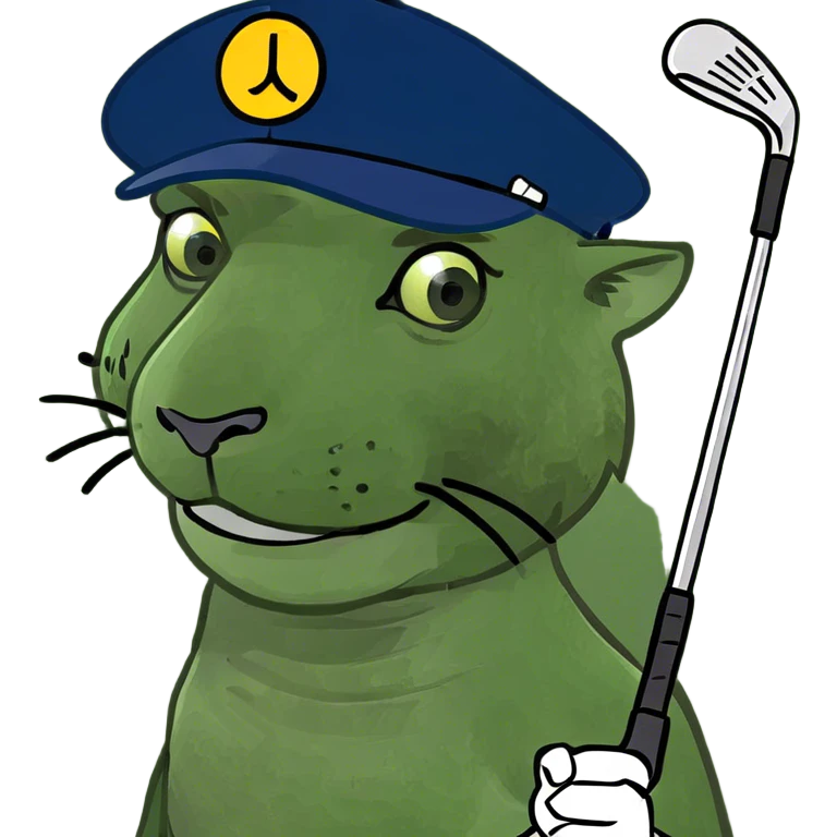 Tigre jugando a golf emoji