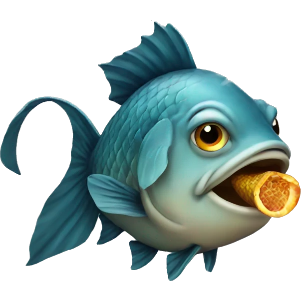 Fish smoking emoji