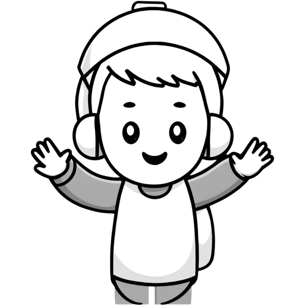 friendly person waving emoji