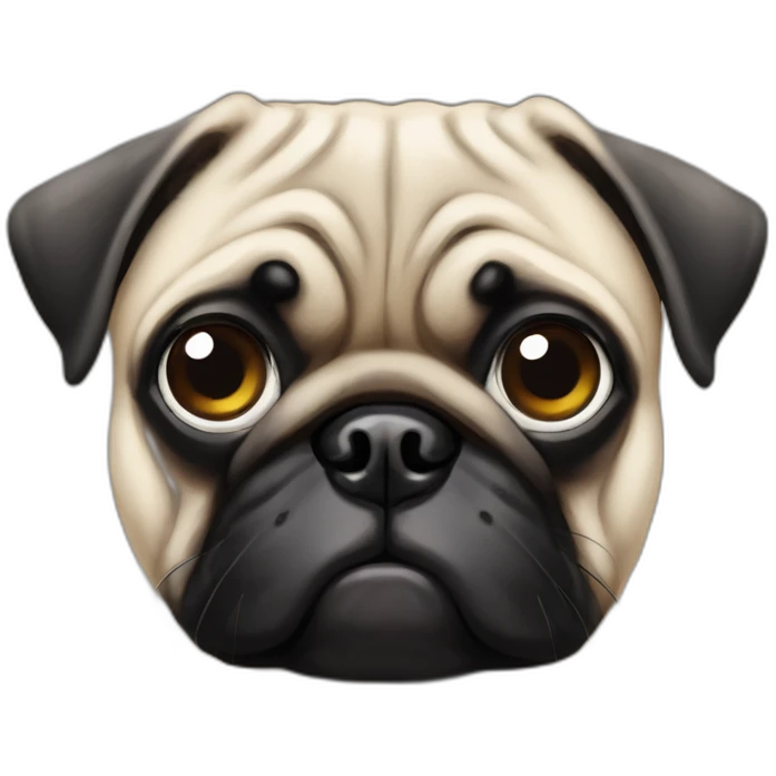 Pug con un ojo cerrado emoji