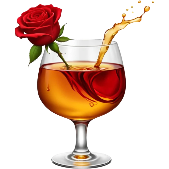 Red roses and liquor emoji