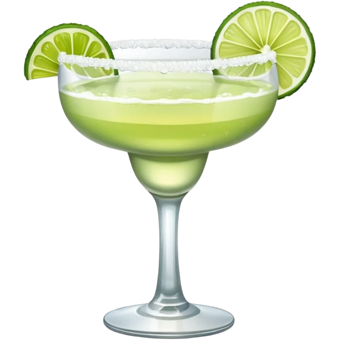 Margarita – glass with salted rim, lime wedge emoji