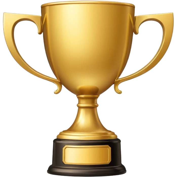single golden winner trophy cup emoji, shiny metallic, minimal flat vector style, isolated on white background, no text, no watermark  emoji