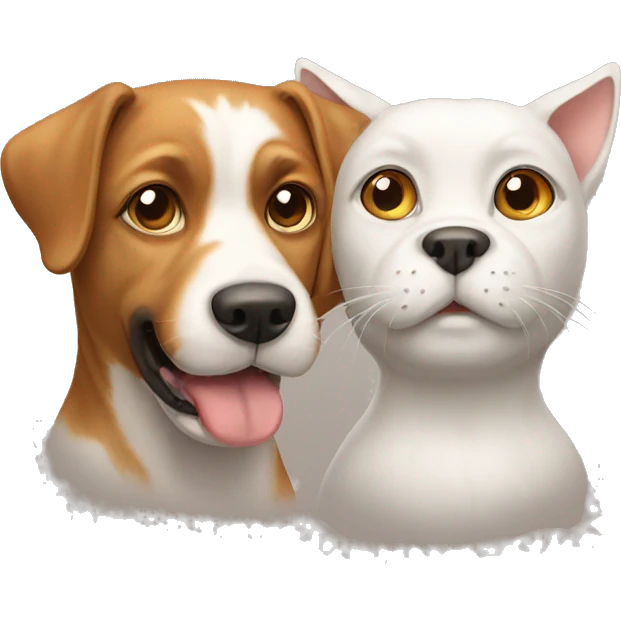 Cat and dog emoji