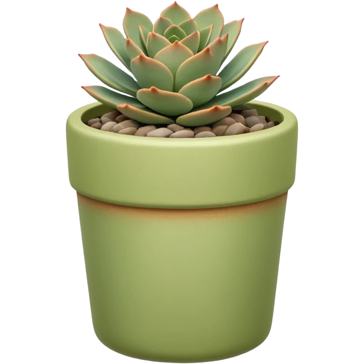 A ceramic pot in pastel caramel color, in the shape of a cylinder, the pot is tall, it has an echeveria ruffle succulent plant emoji