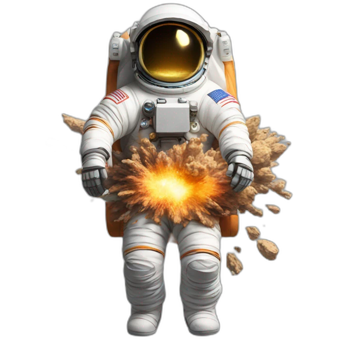 explosion sit astronaut emoji