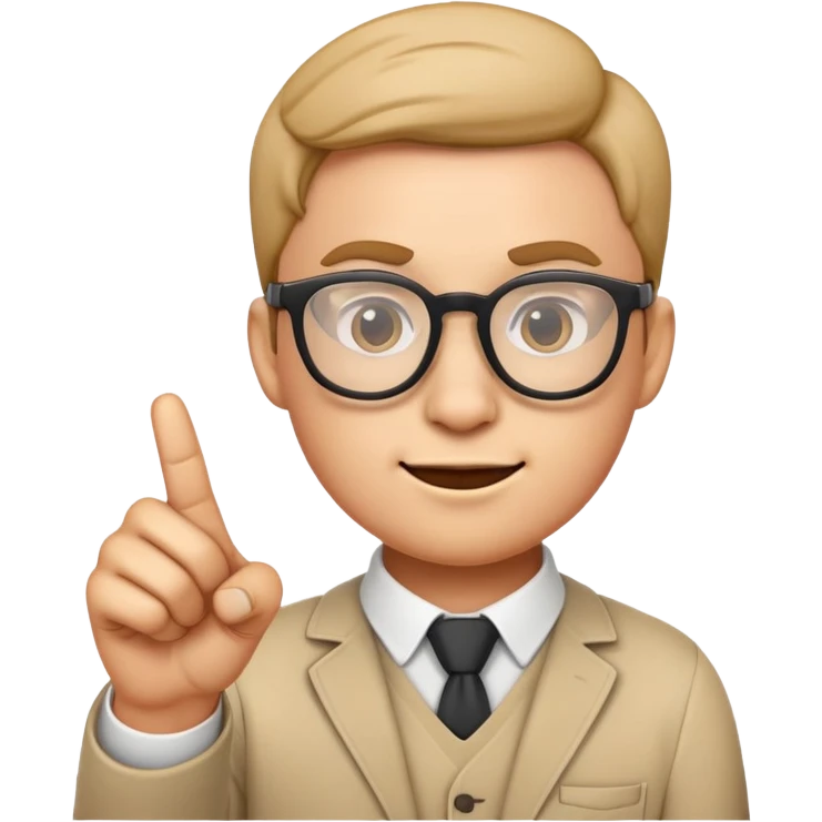 nerd emoji combined with pointed finger emoji