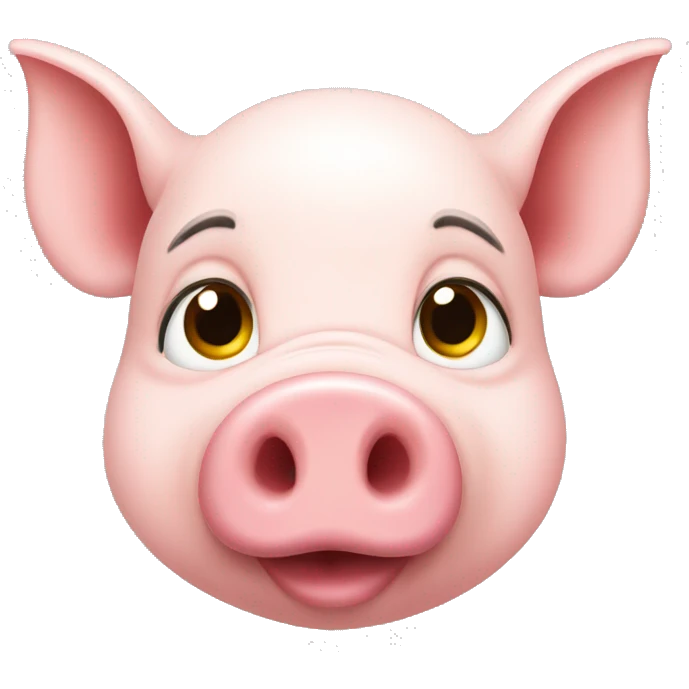 cute pig face,  color #97F7B0 emoji