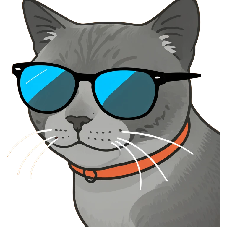 Cat with sunglasses emoji