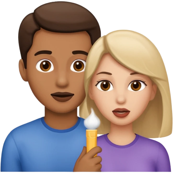 femme en train de faire une fellation à un homme  emoji