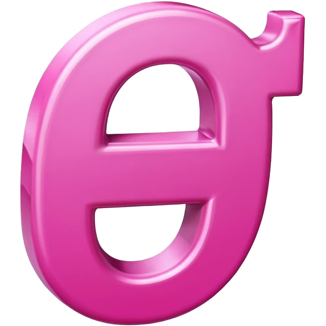 mix color pinks 3d letter p emoji