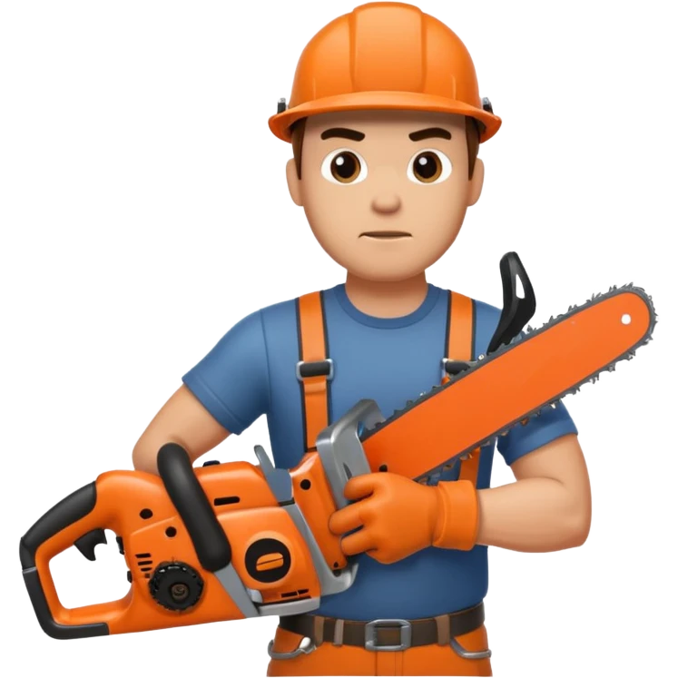 man with a chainsaw emoji