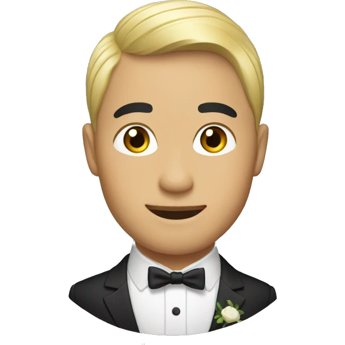 "An Asian groom." emoji