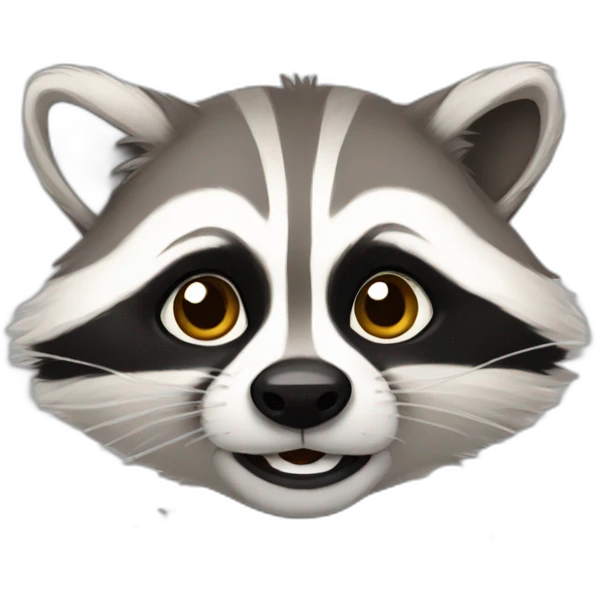 Racoon makinh drawing emoji